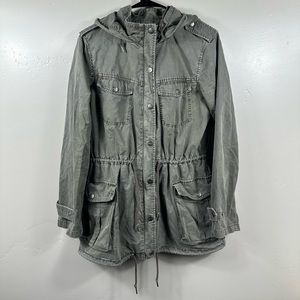 BNCI Blanc Noir Military Utility Jacket Size Medium - Army Green